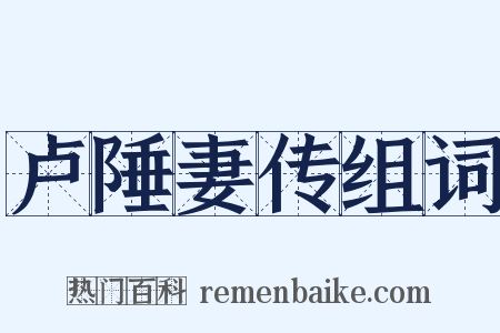 卢陲妻传组词是什么意思的图片